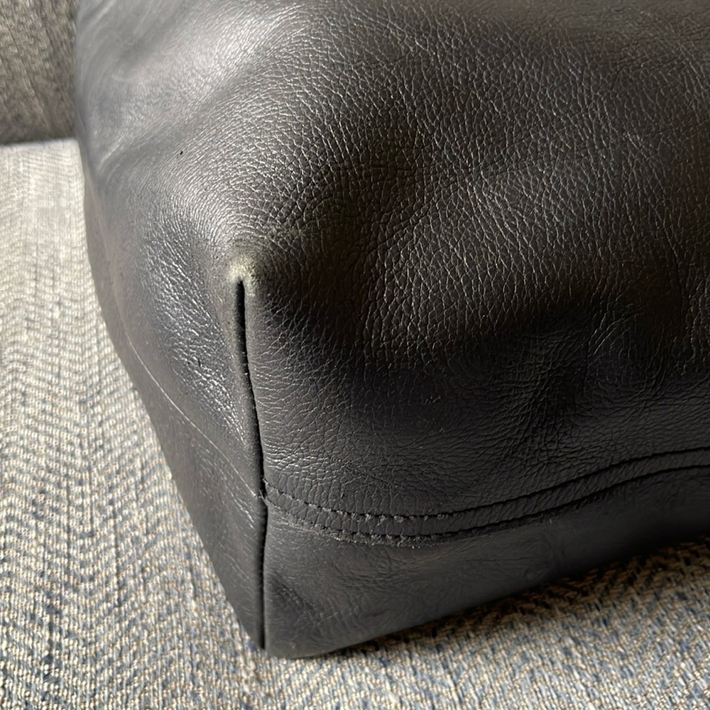 Madewell The transport Pebbled Black Leather  tote Handbag - Picture 7 of 15